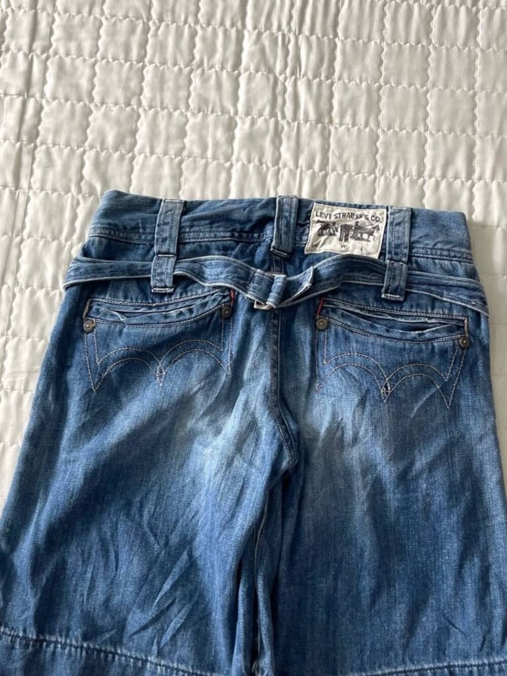 Women's Blue Denim Bermuda Shorts - Picture 5 of 5